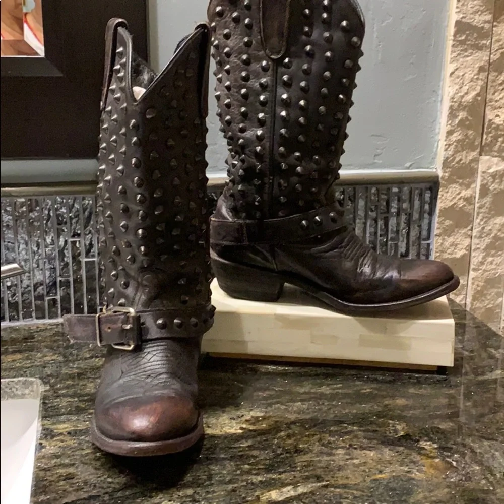 ASH cowboy 🤠 studded boots size 37 1/2 - Picture 2 of 7